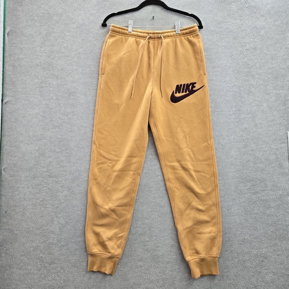 Nike Men Activewear Pants S Brown Swoosh Embroidery Sweatpants Sweat‎